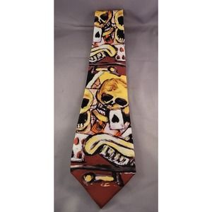 Max Beckmann Still Life Three Skulls Artwork Mens Neck Tie 100% Silk 60 Inch